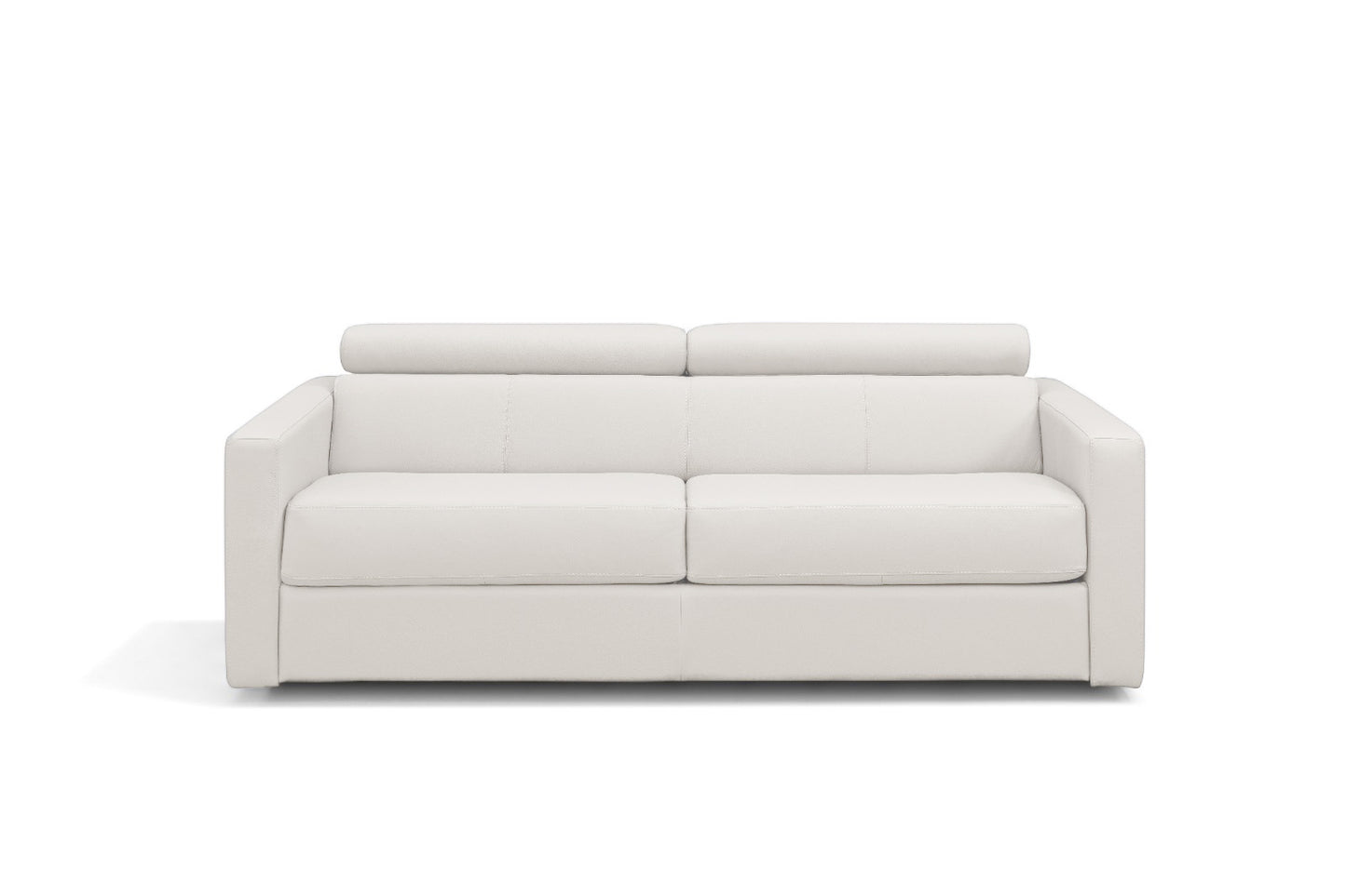 White Leather Sleeper Sofa