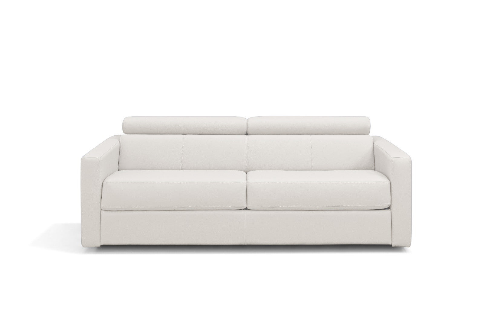 White Leather Sleeper Sofa