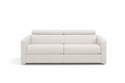 White Leather Sleeper Sofa
