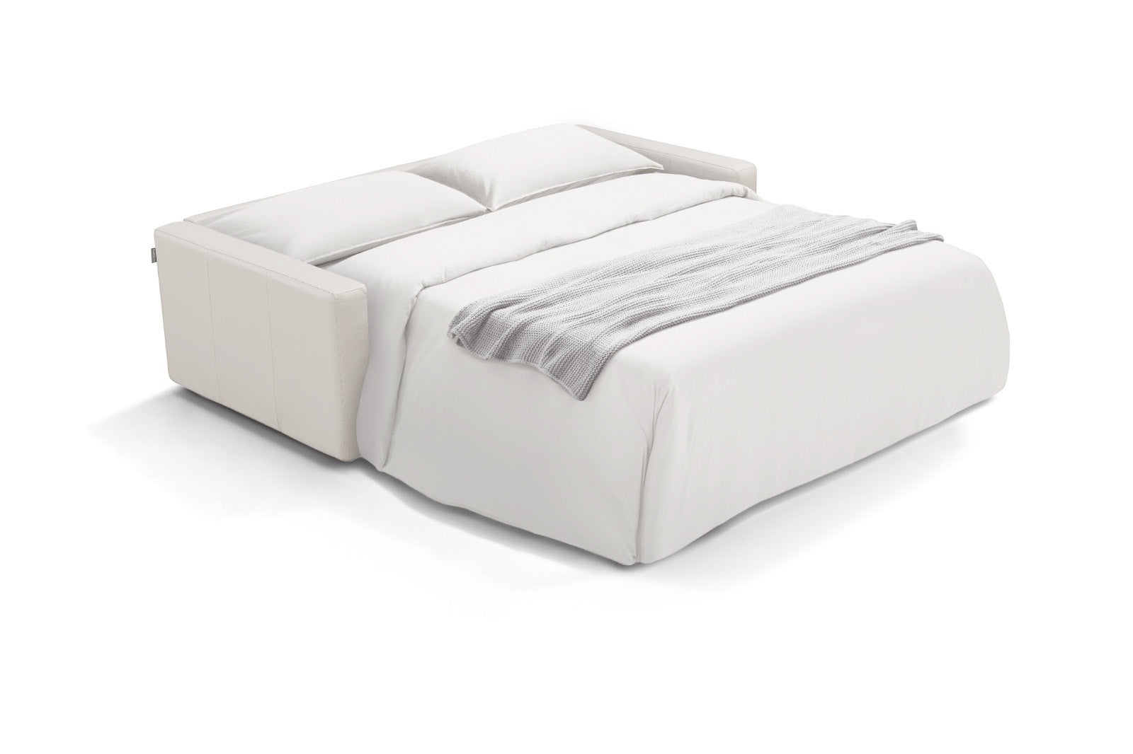 White Leather Sleeper Sofa