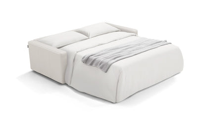 White Leather Sleeper Sofa