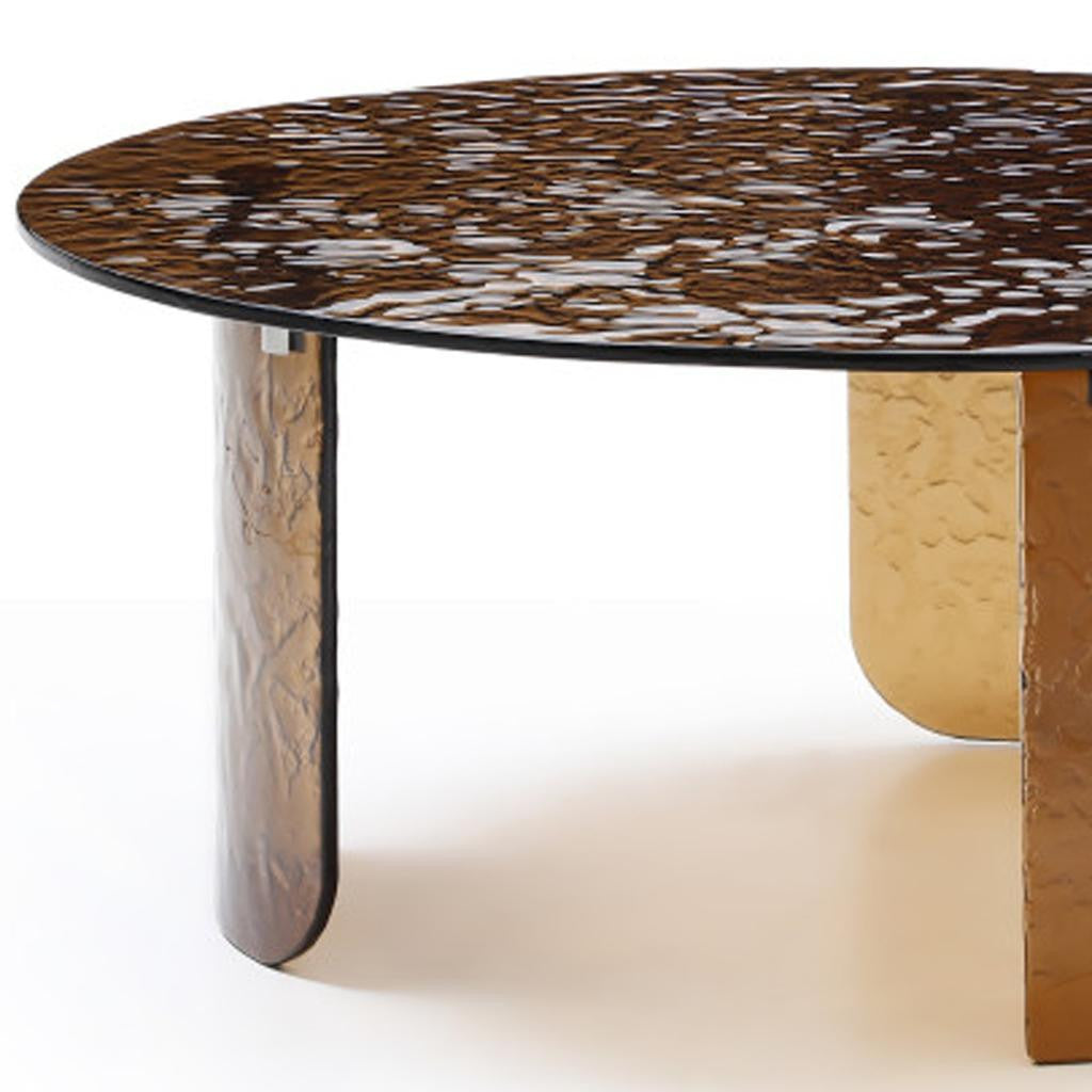 Bronze Glass Round Coffee Table image 4