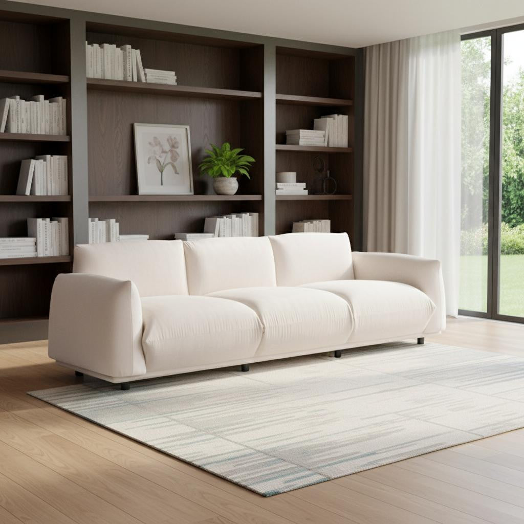 White Velvet Sofa