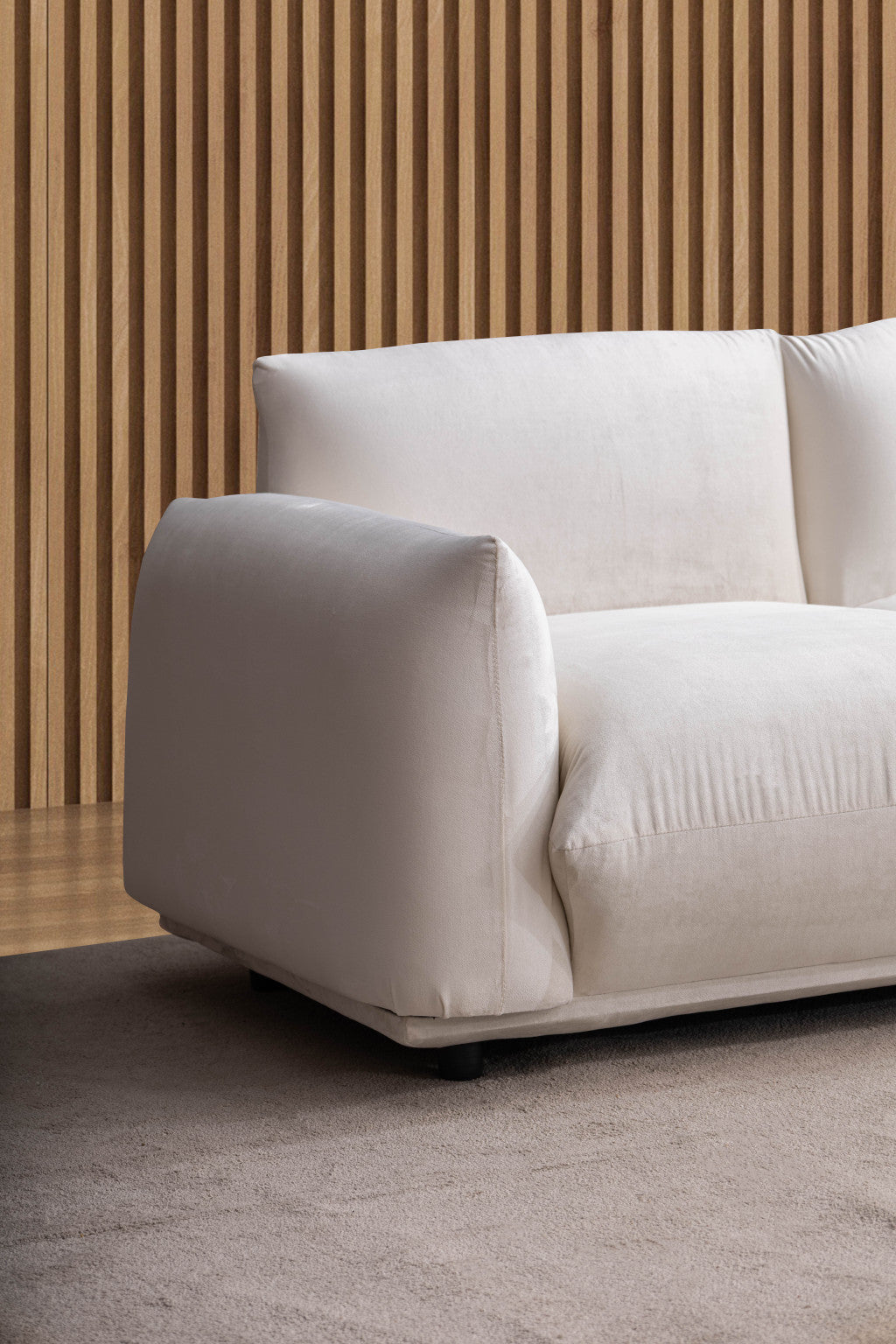 White Velvet Sofa