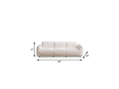White Velvet Sofa