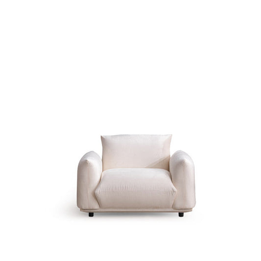 White Velvet Arm Chair