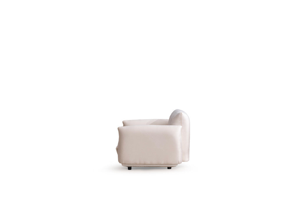 White Velvet Arm Chair