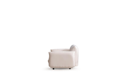 White Velvet Arm Chair