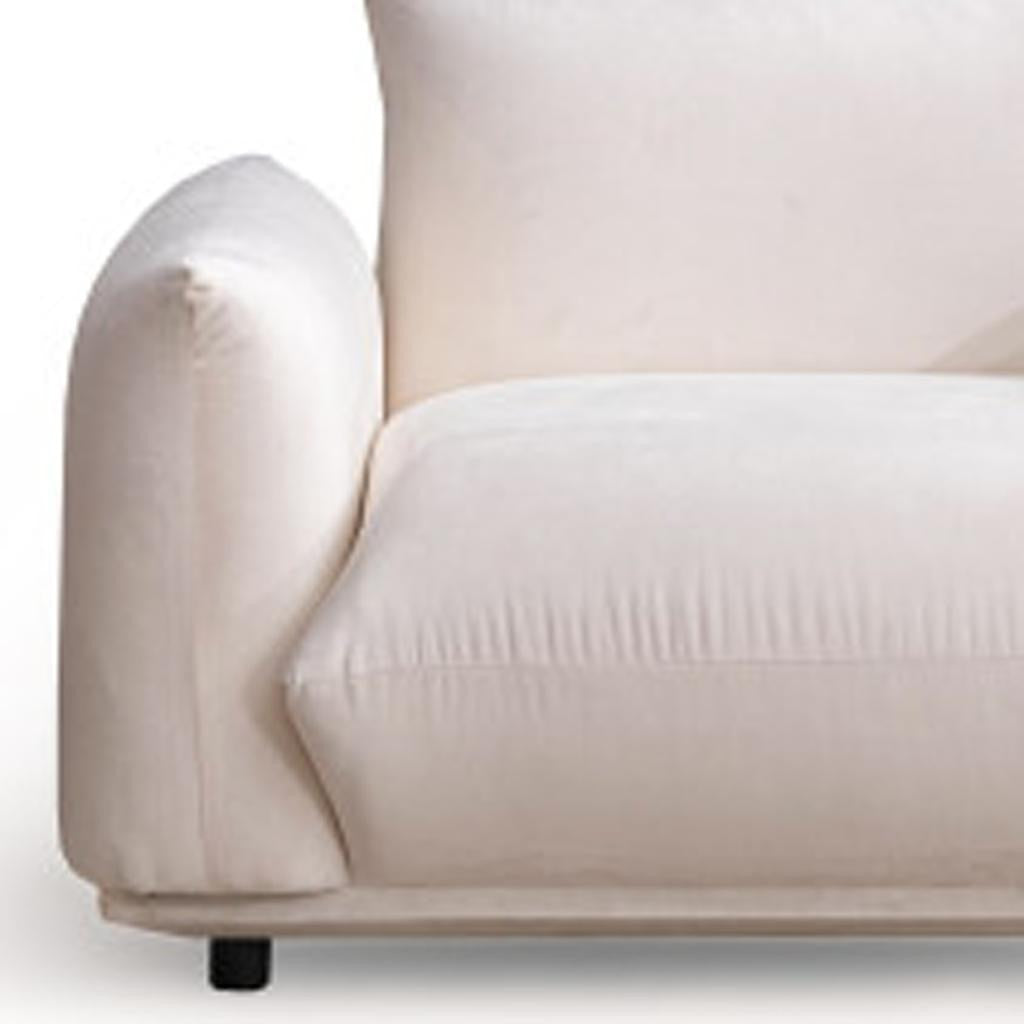 White Velvet Arm Chair