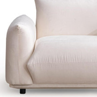 White Velvet Arm Chair