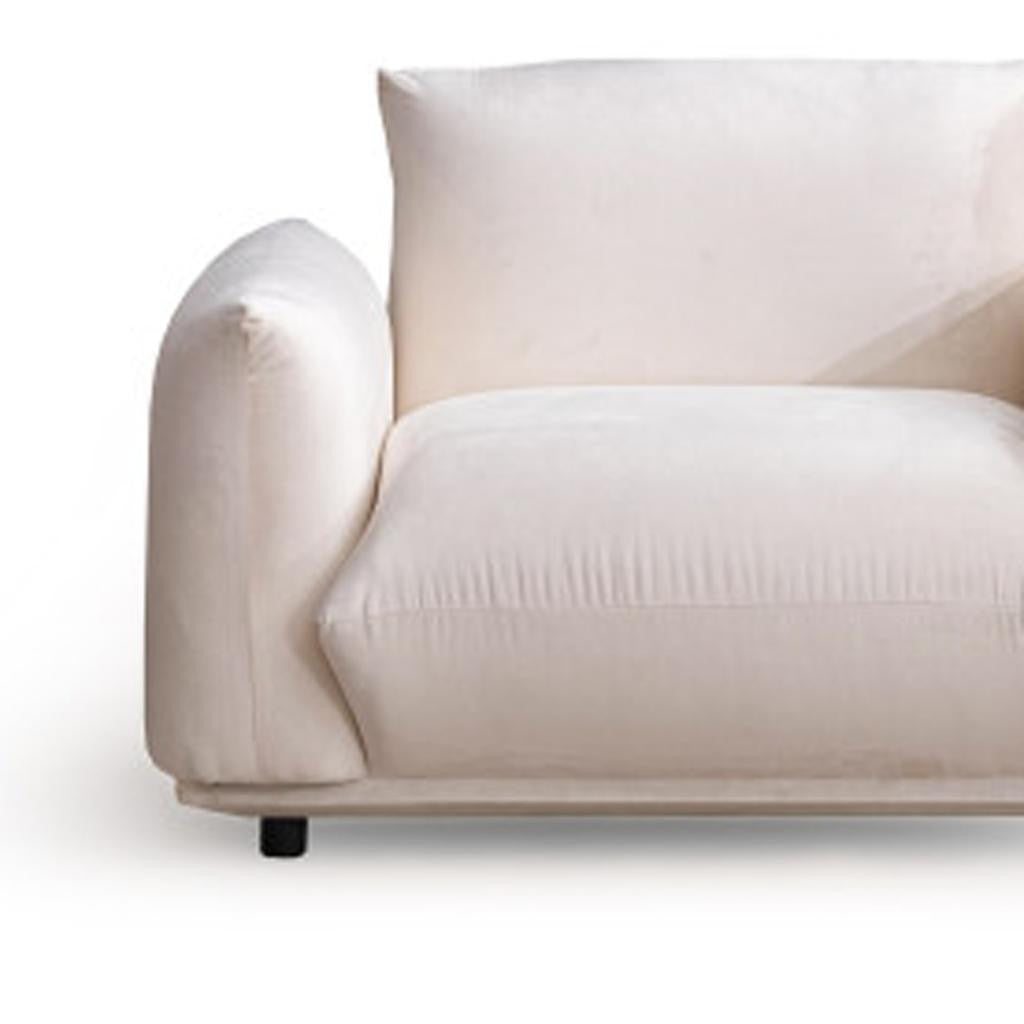 White Velvet Arm Chair