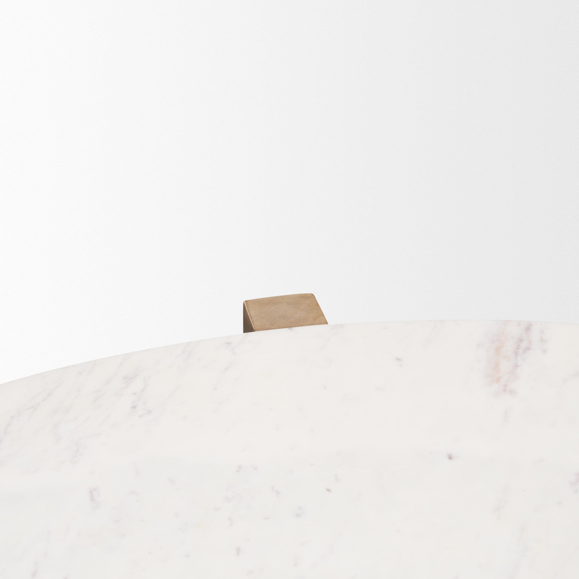 White & Brown Marble & Solid Wood Round Coffee Table image 6