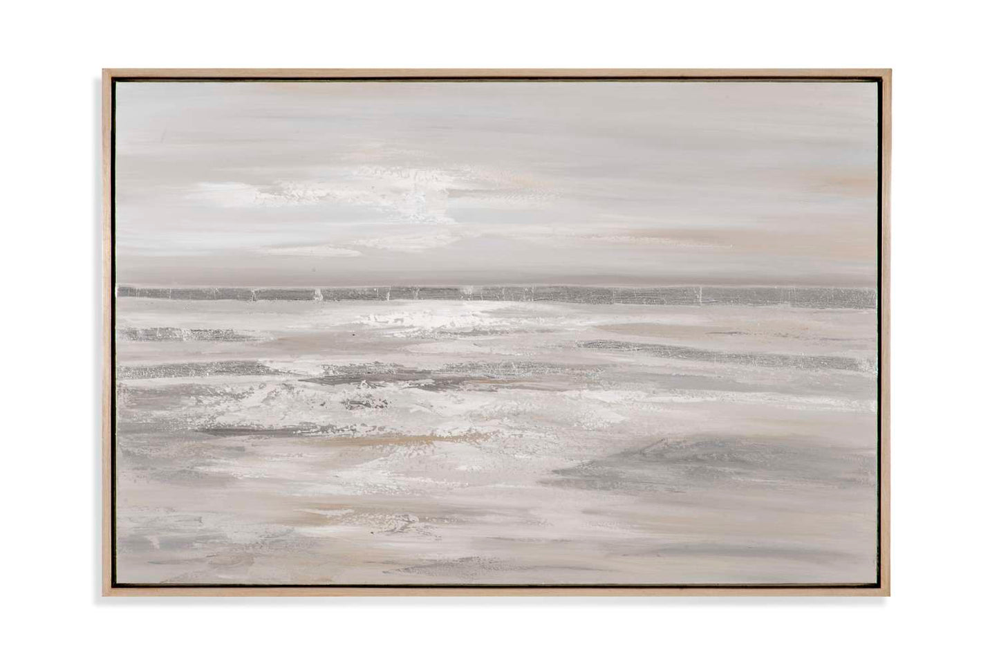 Silver Landscape Framed Canvas - Straight On