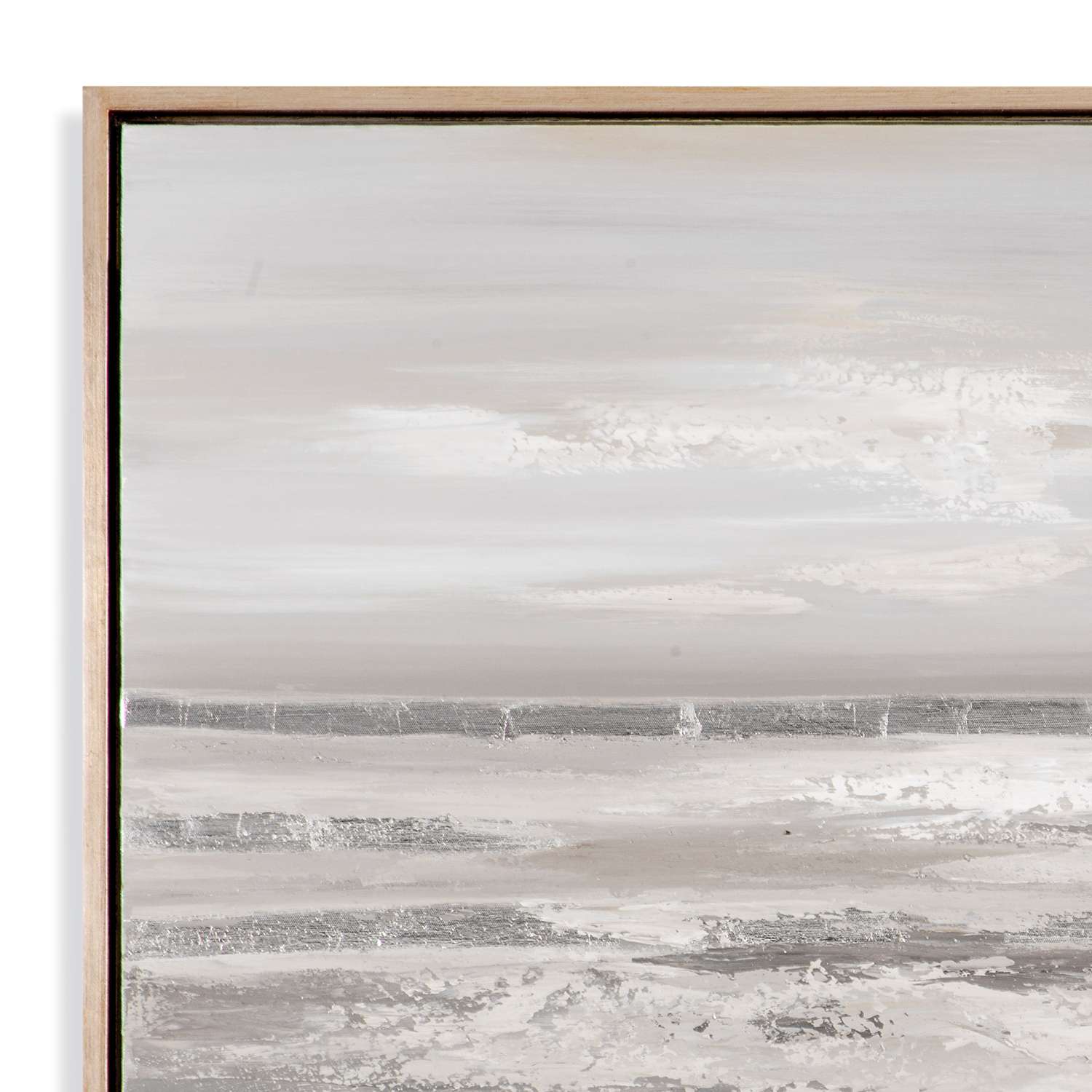 Silver Landscape Framed Canvas - Detail
