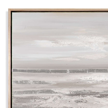 Silver Landscape Framed Canvas - Detail