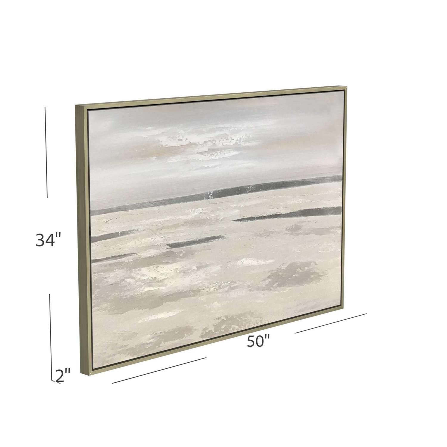 Silver Landscape Framed Canvas - Dimensional