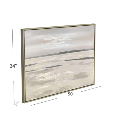 Silver Landscape Framed Canvas - Dimensional