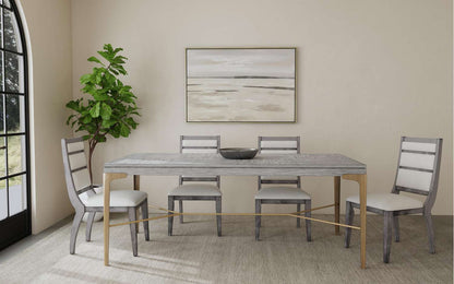 Silver Landscape Framed Canvas - Room Scene
