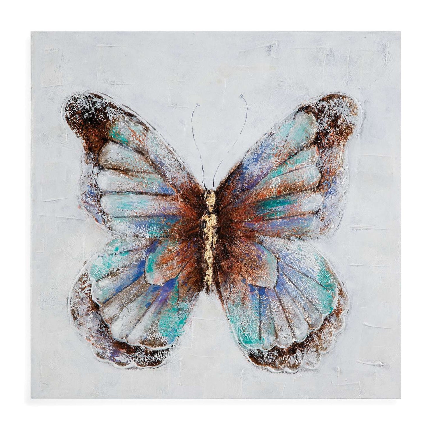 Metallic Butterflies Framed Canvas s/4 - Additional