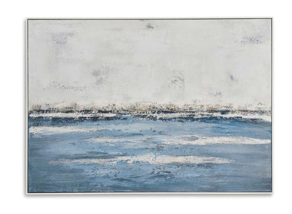 Soft Waves Framed Canvas - Straight On