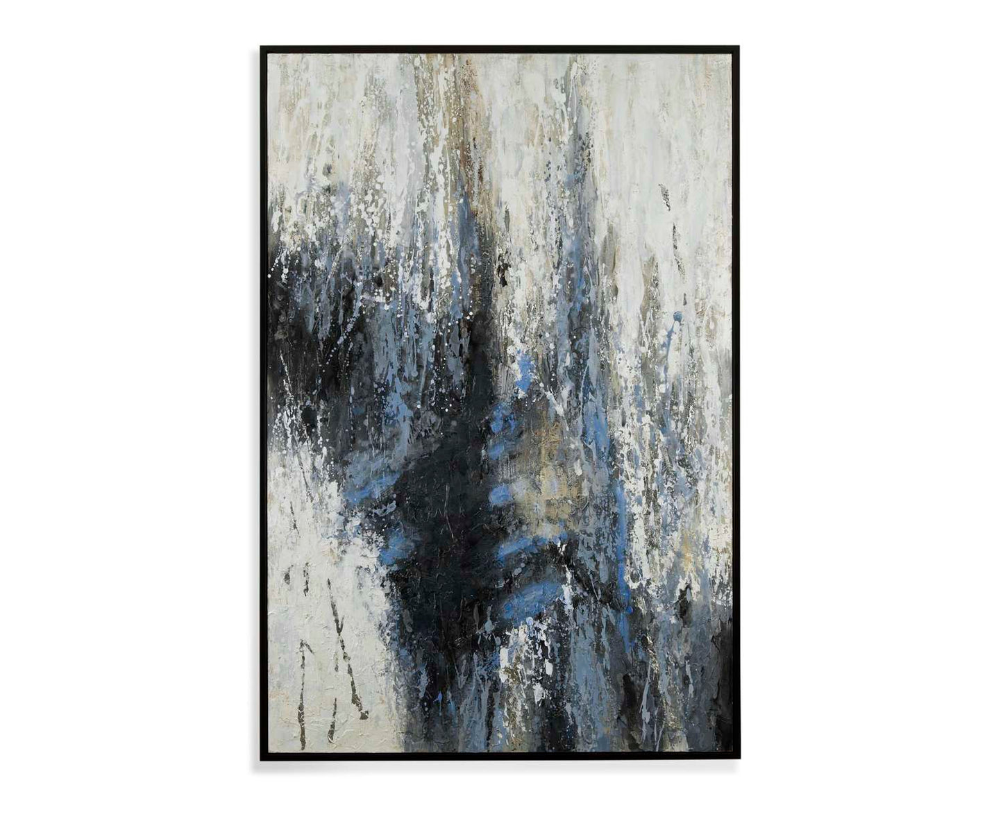 Blue Quiet Framed Canvas - Straight On