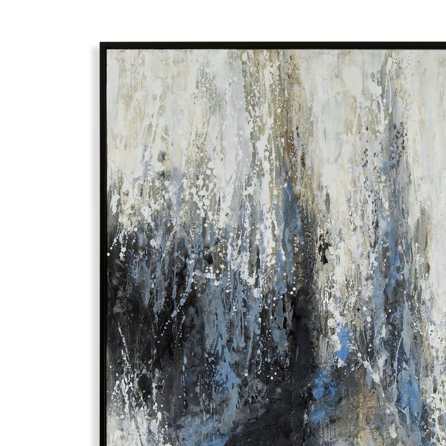 Blue Quiet Framed Canvas - Detail