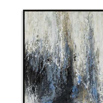 Blue Quiet Framed Canvas - Detail
