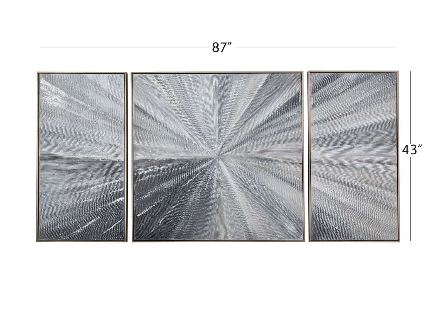 Cambric Framed Canvas s/3 - Dimensional