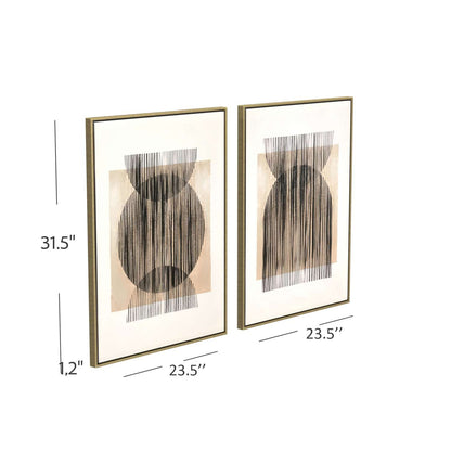 Together Framed Canvas s/2 - Dimensional