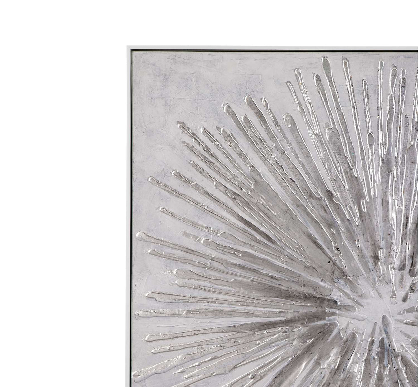 Abstract White Frame Canvas Art - Detail