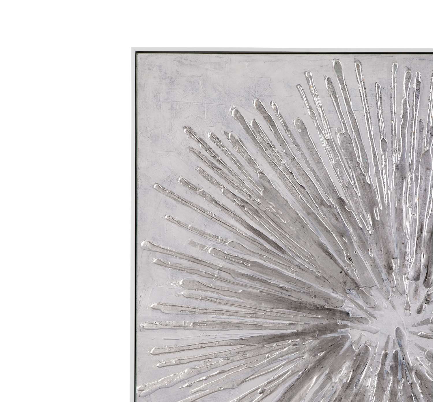 Abstract White Frame Canvas Art - Detail
