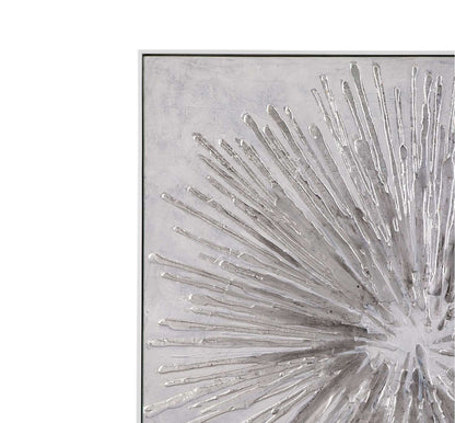 Abstract White Frame Canvas Art - Detail