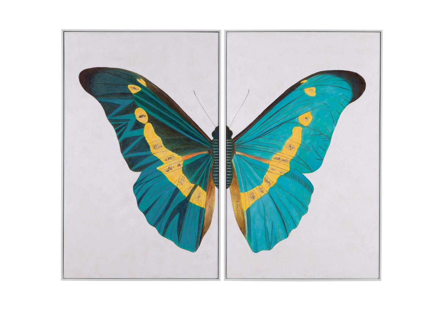 Butterfly Wings Framed Canvas s/2 - Straight On