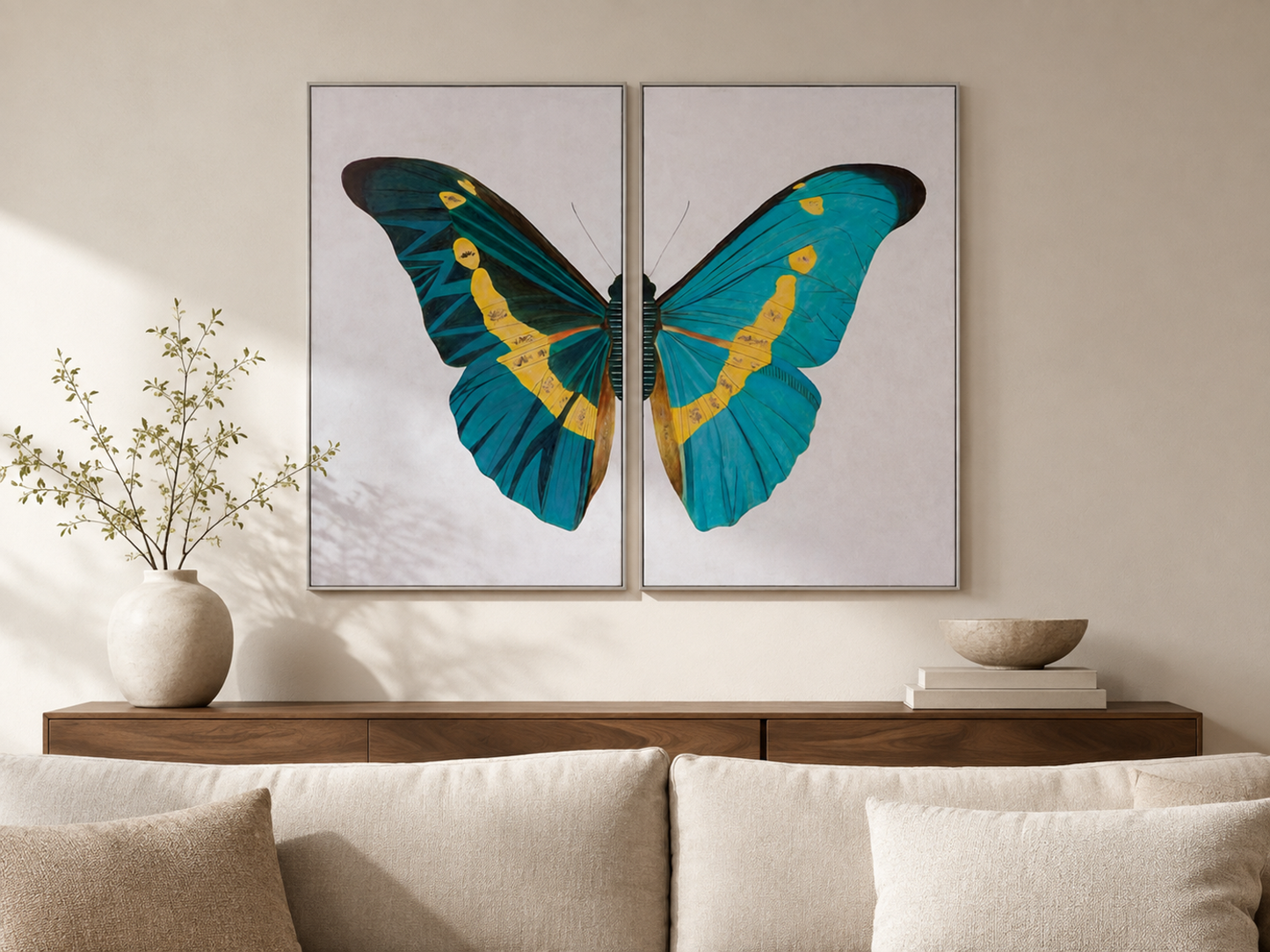 Butterfly Wings Framed Canvas s/2 - Main
