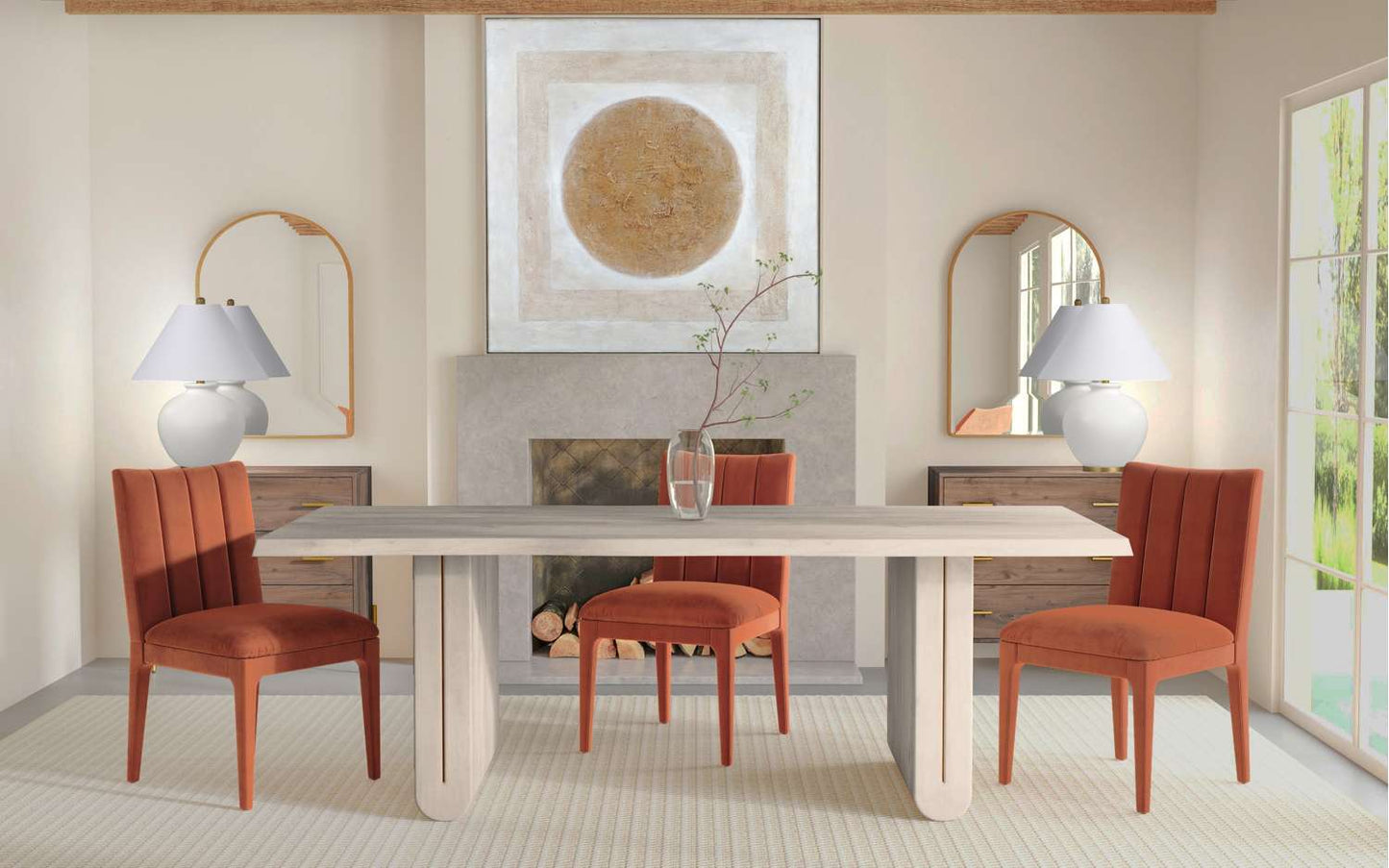 Central Framed Canvas - Room Scene