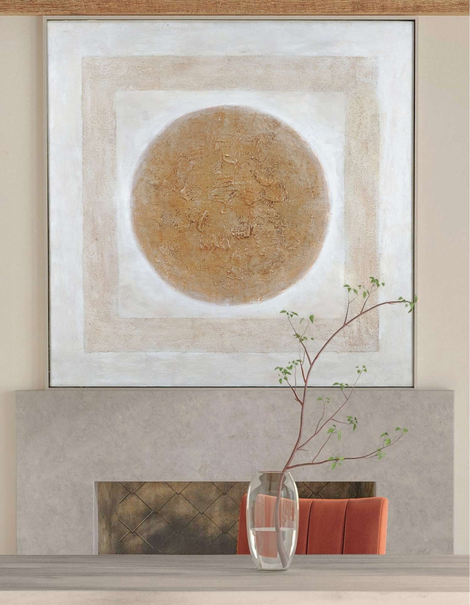 Central Framed Canvas - Room Scene