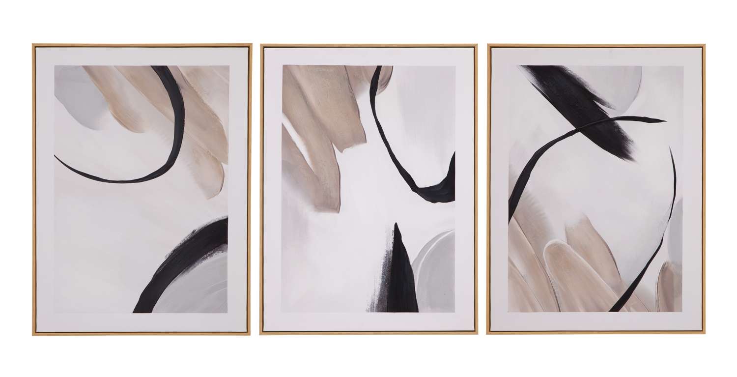 Eartha Framed Canvas s/3 - Straight On