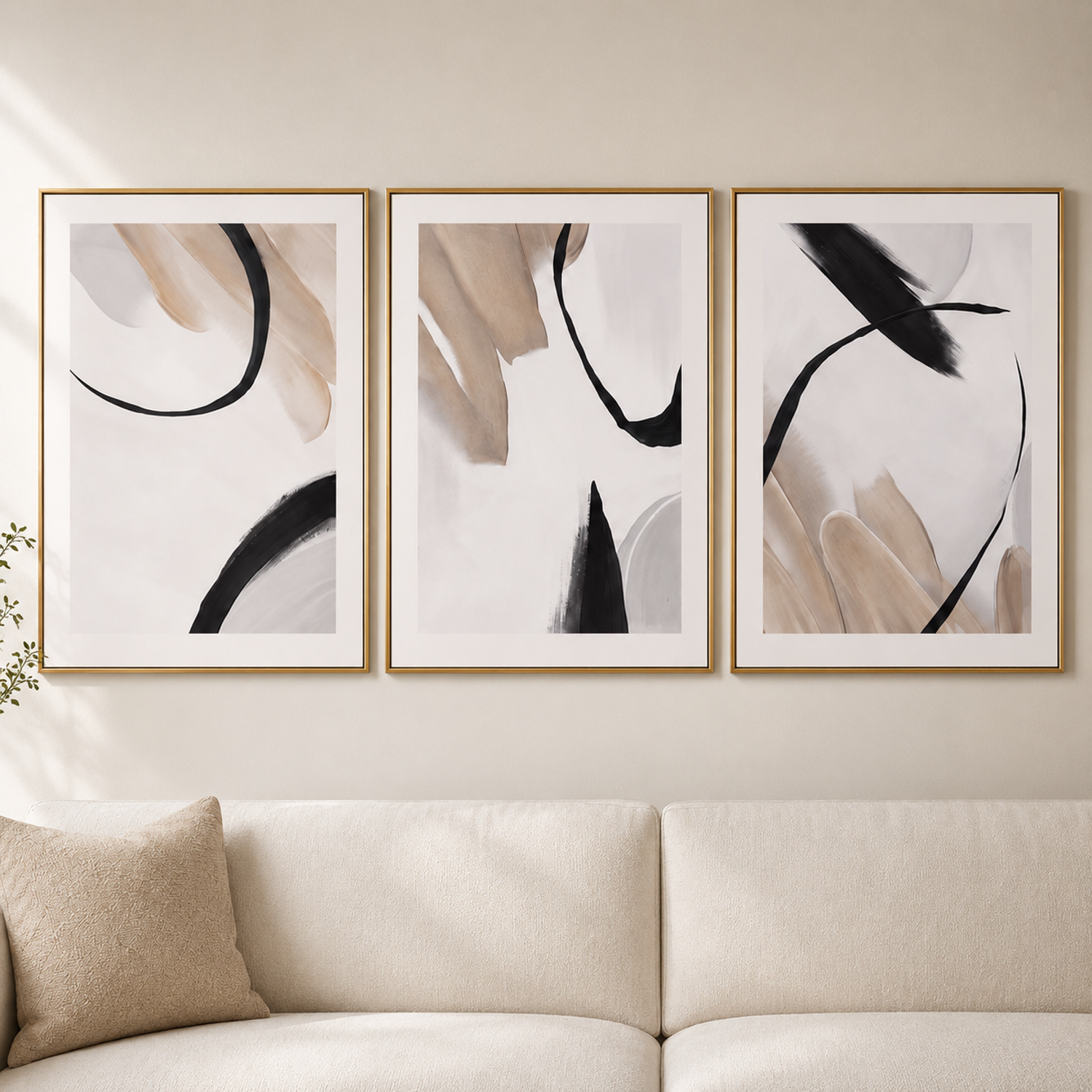 Eartha Framed Canvas s/3 - Main