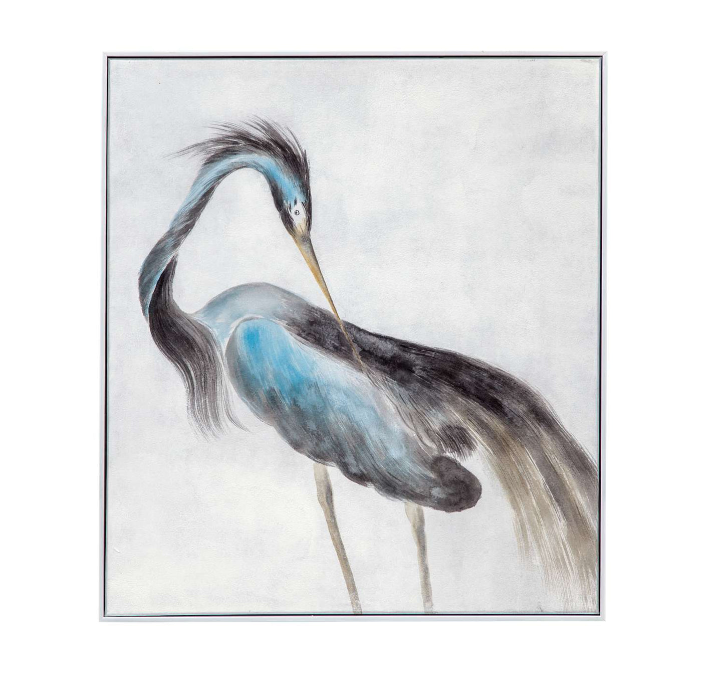 Louisiana Heron Framed Canvas - Straight On