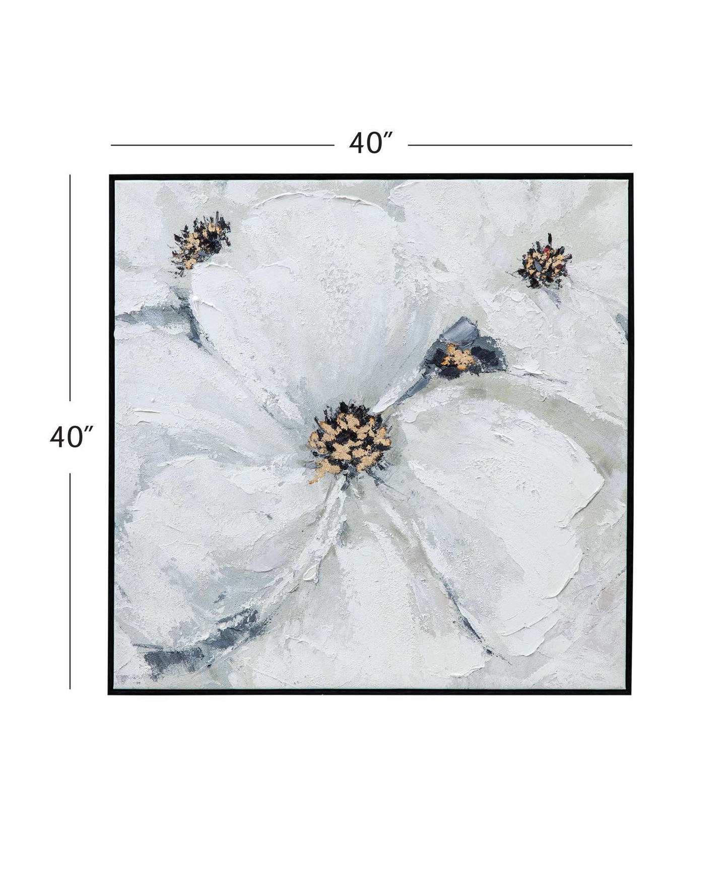 Dogwood Framed Canvas - Dimensional