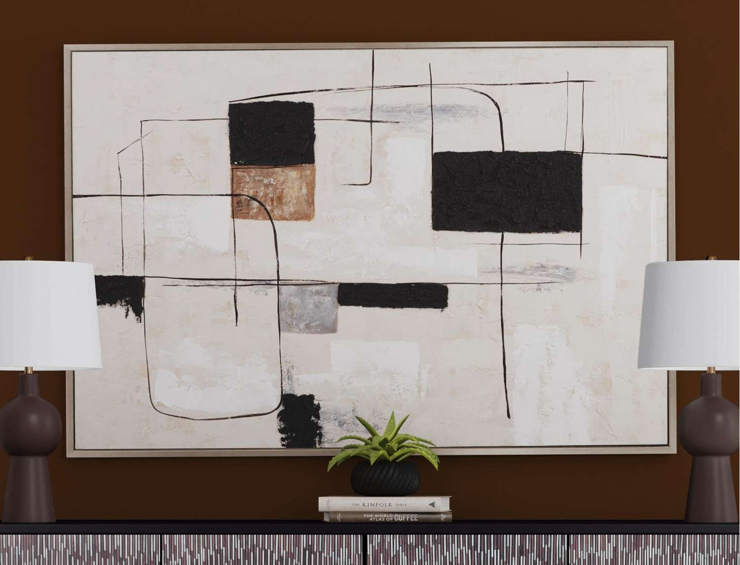 Quartershot Framed Canvas - Room Scene