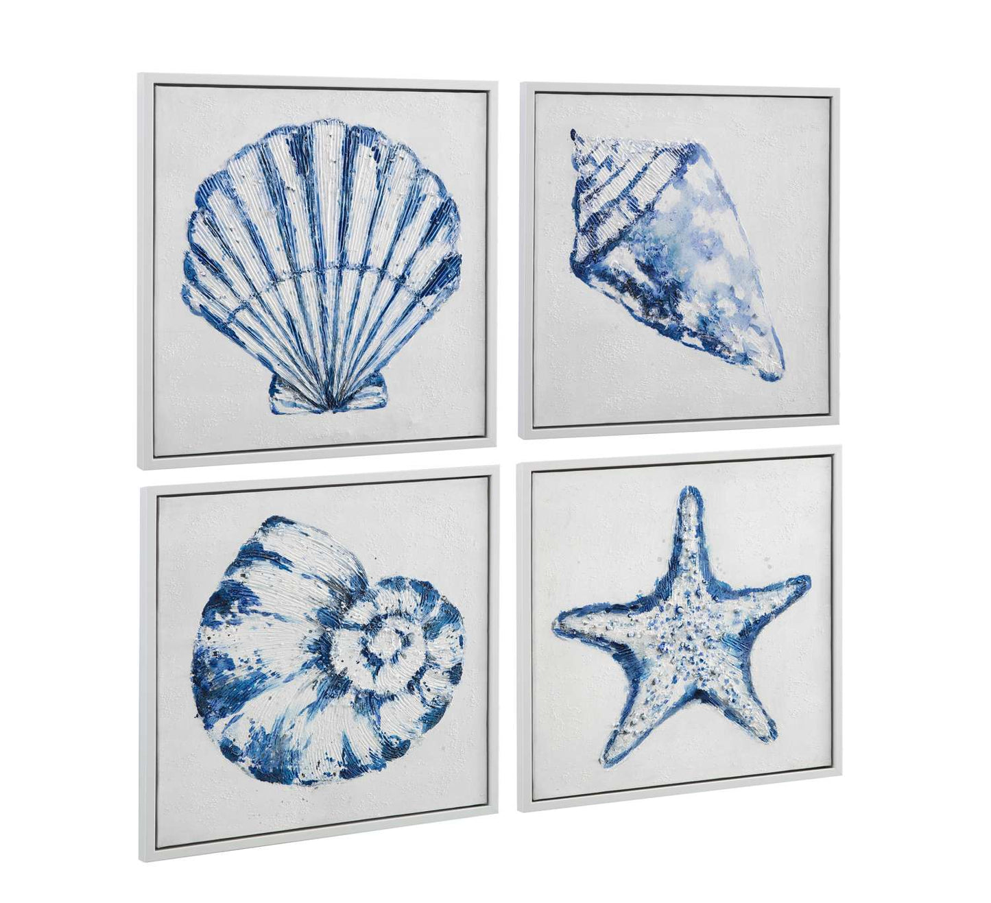 Shells Framed Canvas s/4 - Angle