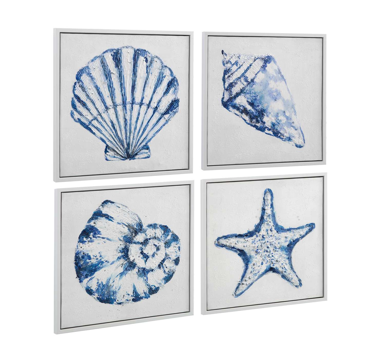 Shells Framed Canvas s/4 - Angle