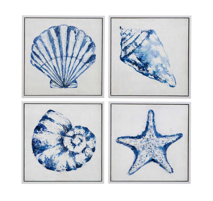 Shells Framed Canvas s/4 - Straight On