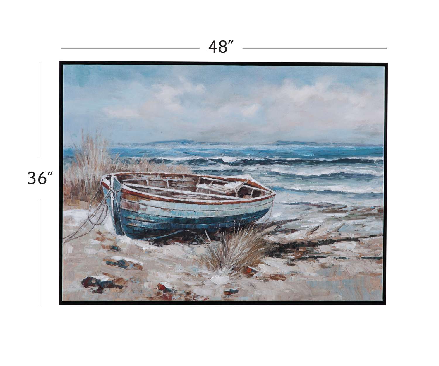 Mo Bay Framed Canvas - Dimensional
