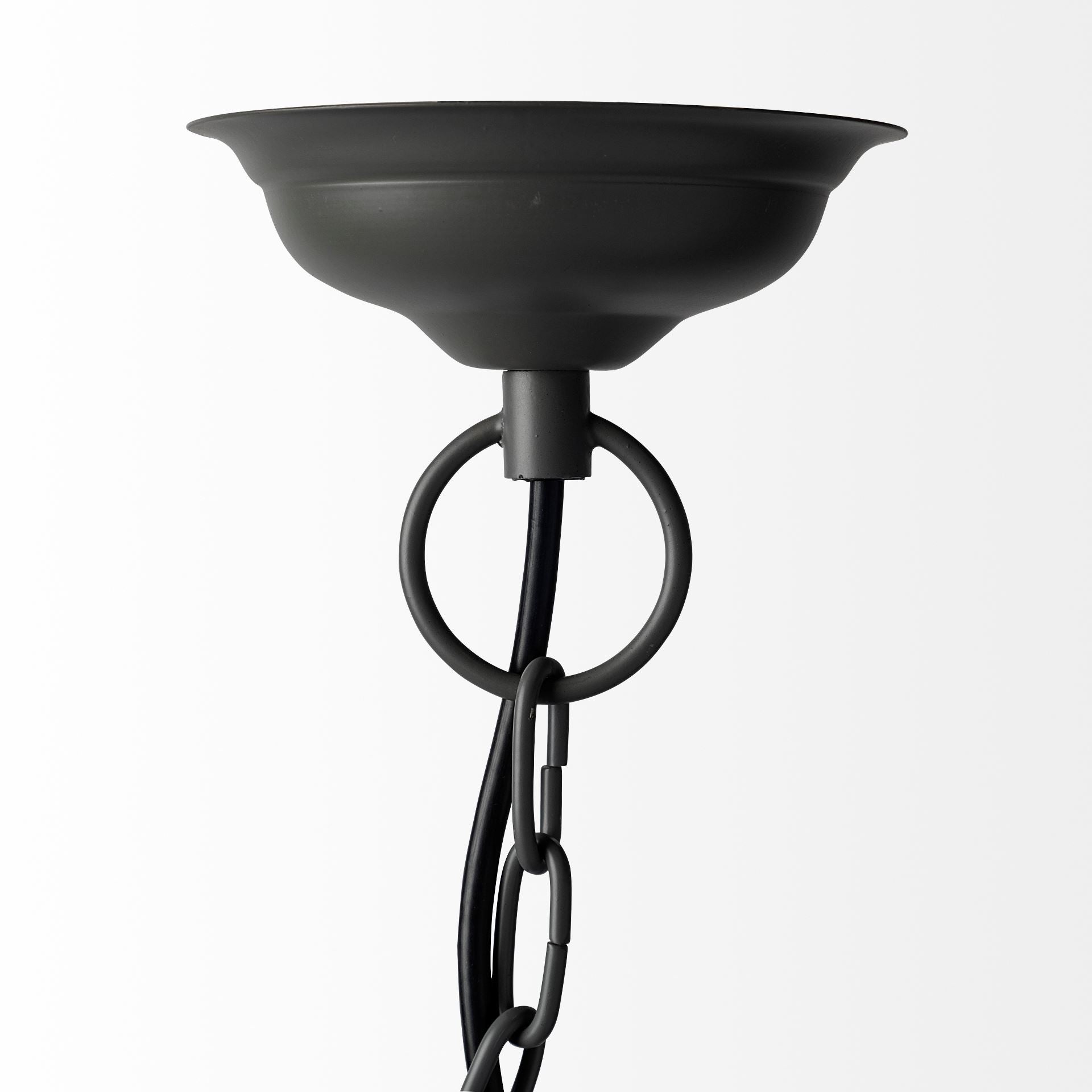 Black 4 Light Chandelier w/ Shades