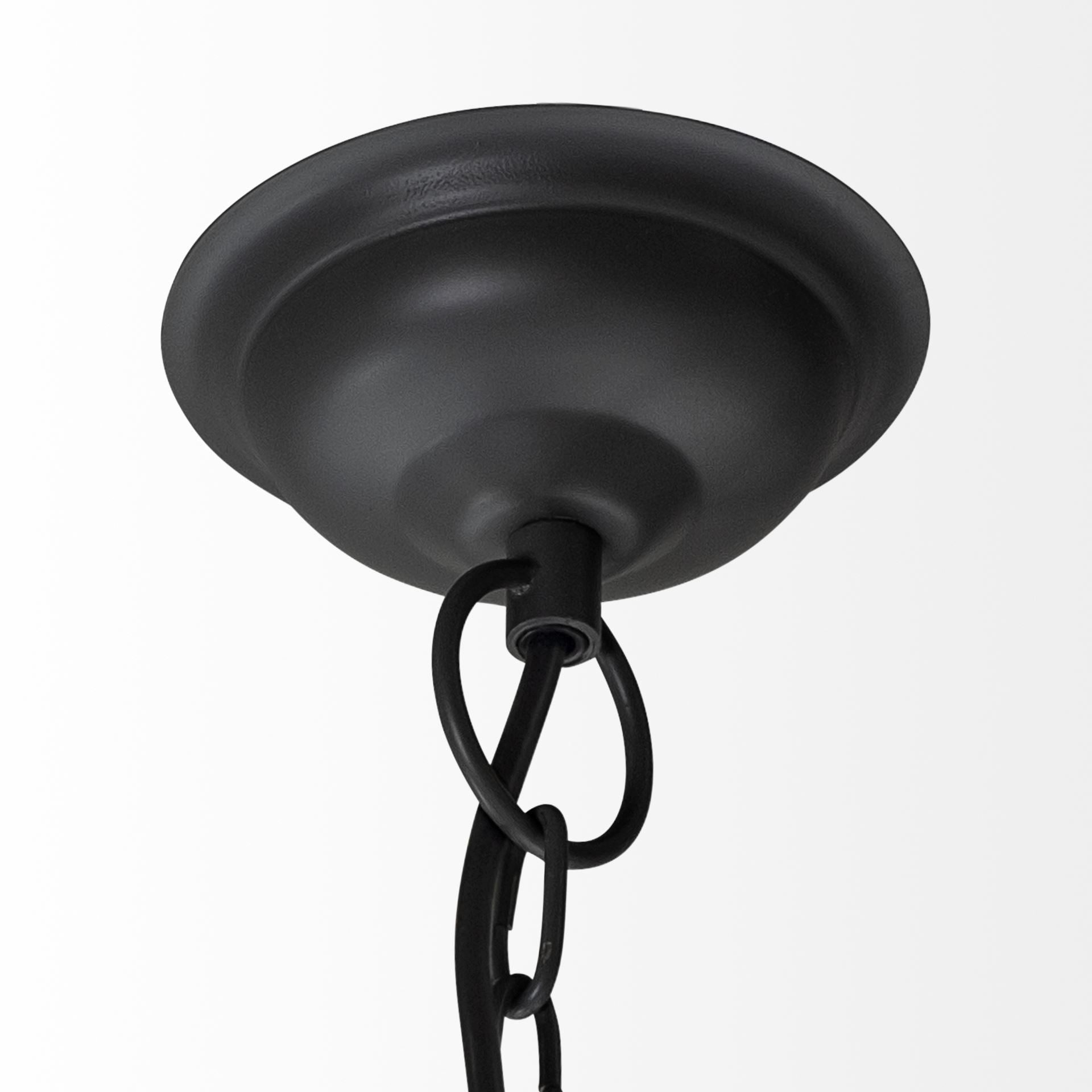 Black 4 Light Chandelier w/ Shades