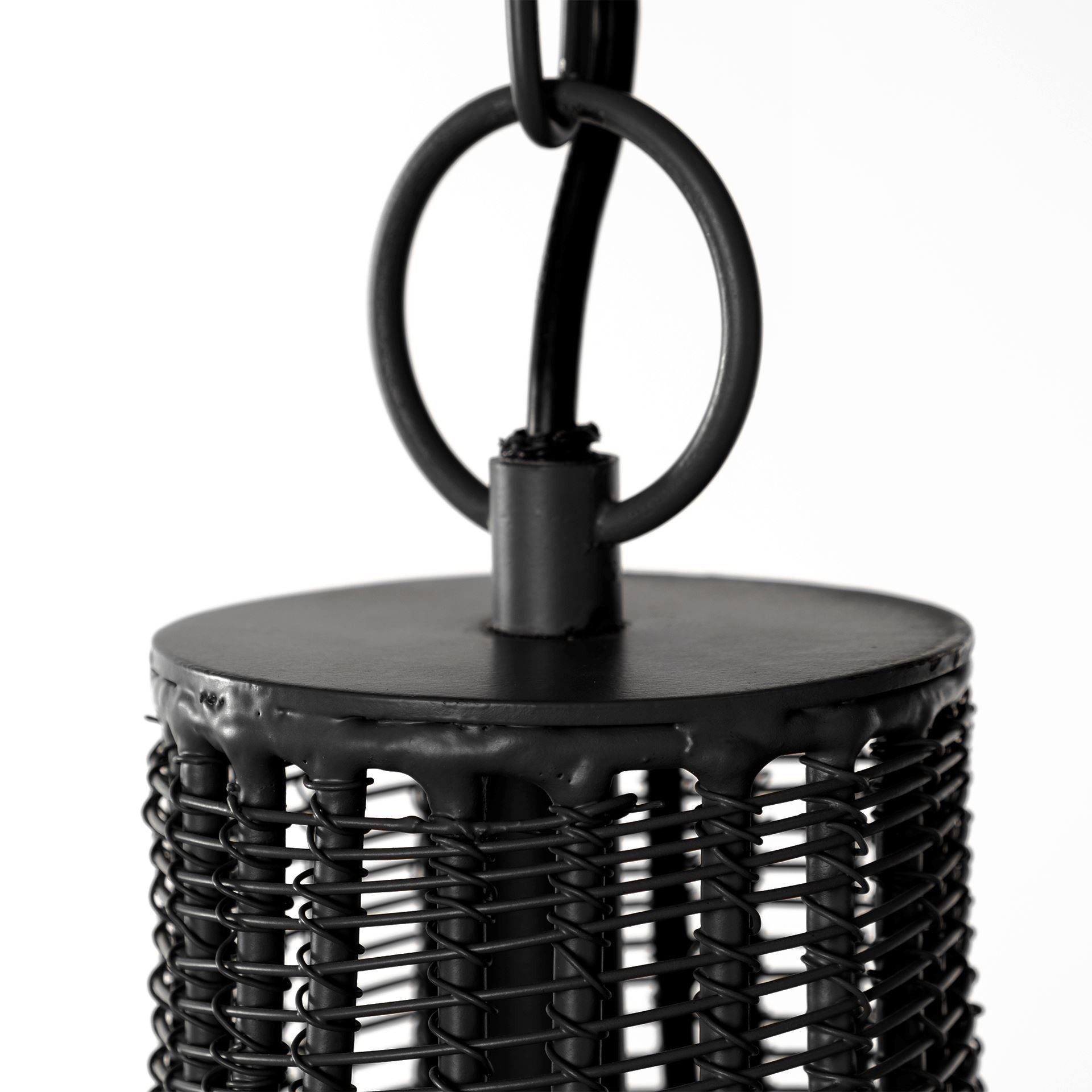 Black 4 Light Chandelier w/ Shades