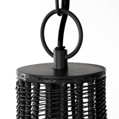 Black 4 Light Chandelier w/ Shades