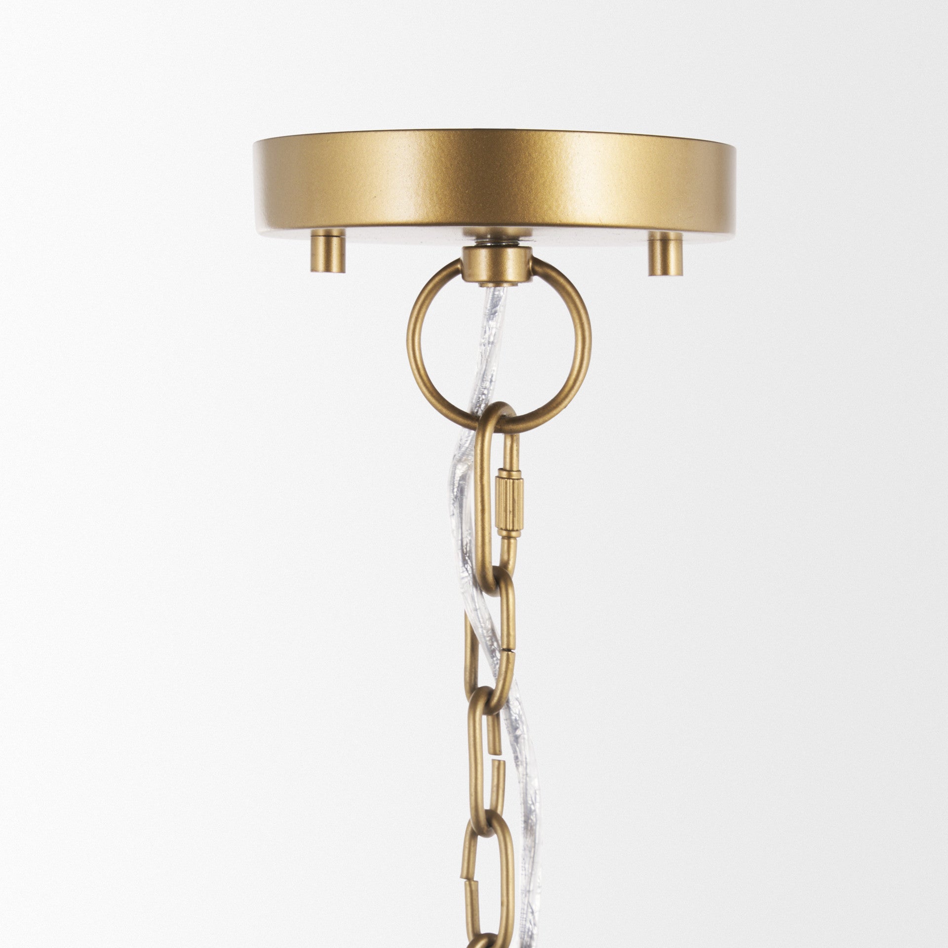 Gold 4 Light Rattan Chandelier w/ Shades